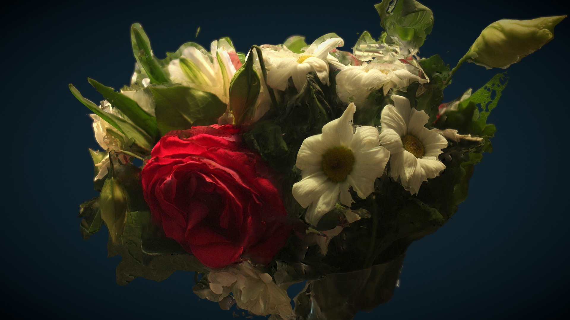 3D model Flowers 1 - This is a 3D model of the Flowers 1. The 3D model is about a bouquet of flowers.