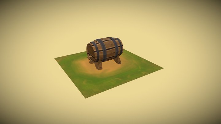 Bear Barrel Mediaval 3D Model