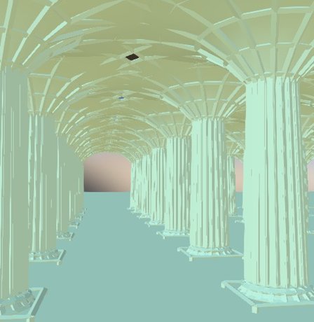 Vaulted ceiling VR 3D Model