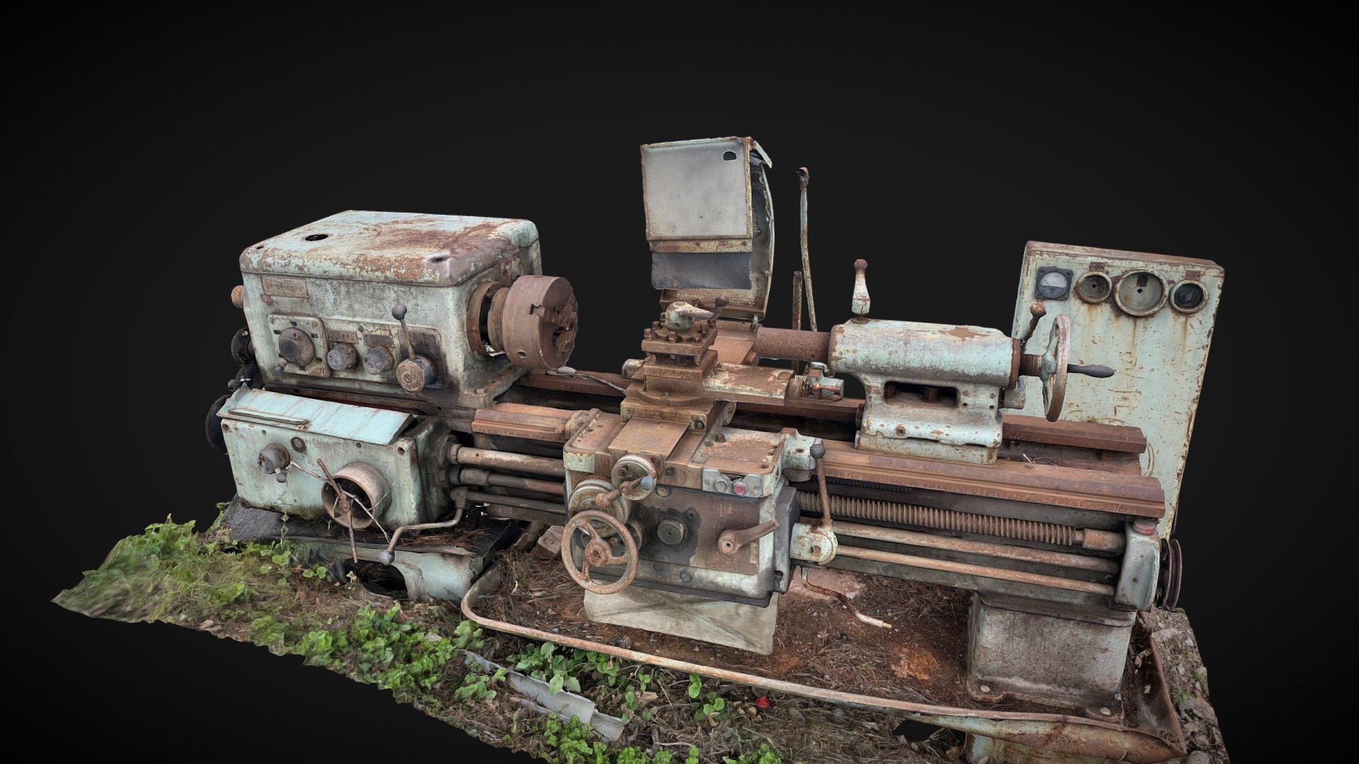 Abandoned Lathe — Sketchfab embed 3D viewer