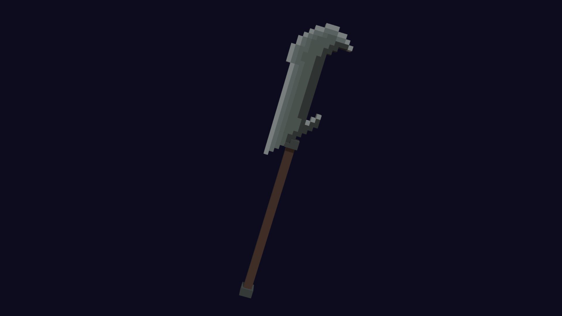 Voxel Polearm 7 - 3d Lowpoly Weapons - Buy Royalty Free 3d Model By 