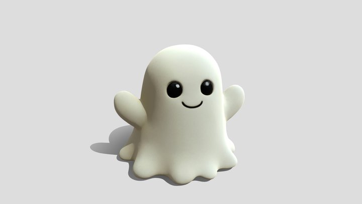 Cute Halloween Ghost Doll 3D Model