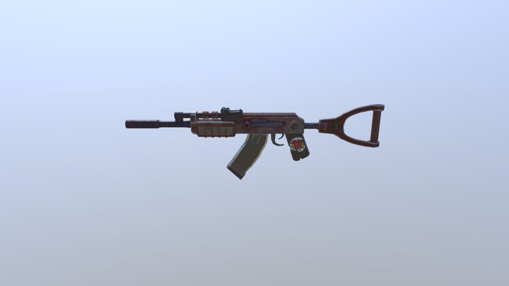 Modernized Kalashnikov Automatic Rifle 3D Model