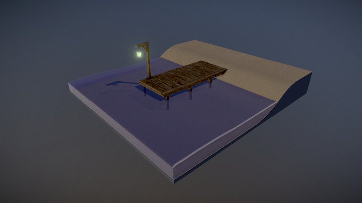 Bridge with lantern 3D Model