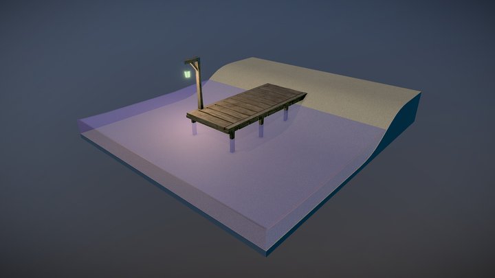 Bridge with lantern 3D Model