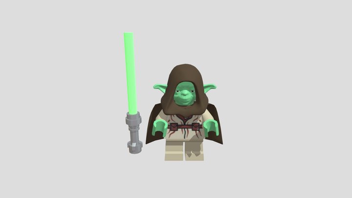 Lego Yoda 3D Model