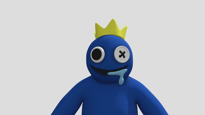 blue rainbow friends 3D Model