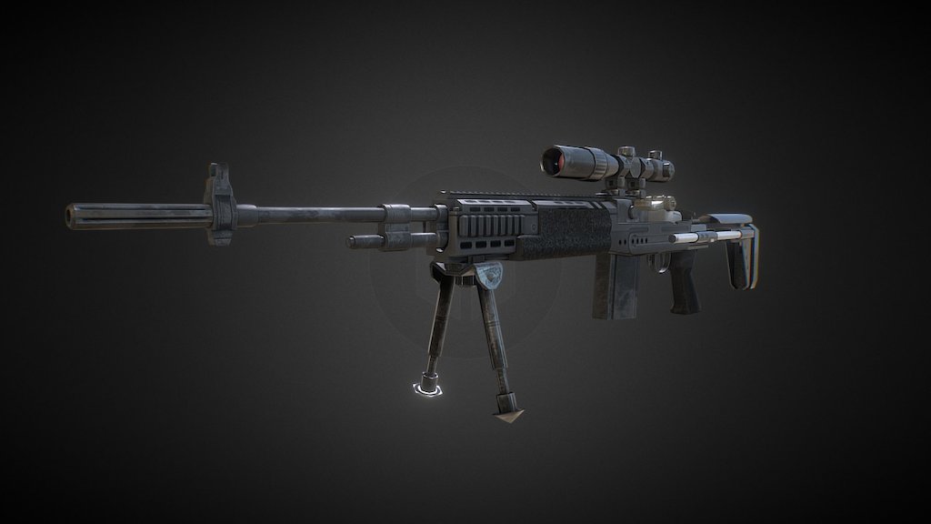 Marksman Rifle - 3D model by pitatang [5f0f362] - Sketchfab