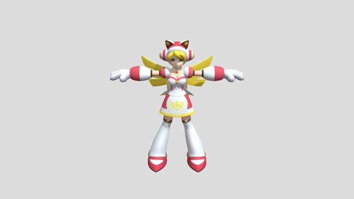 Megaman x dive Cinnamon (White Day Outfit) 3D Model
