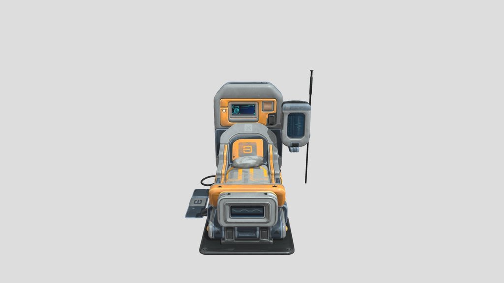 Sci Fi Emergency Bed Hardsurface