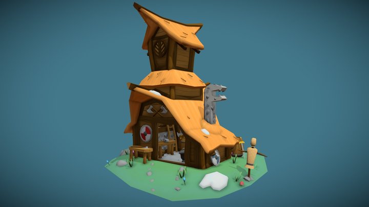 Viking Weaponsmith - DAE Villages 3D Model