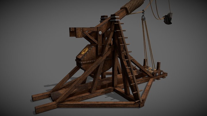 Trebuchet - Medieval War Machine 3D Model