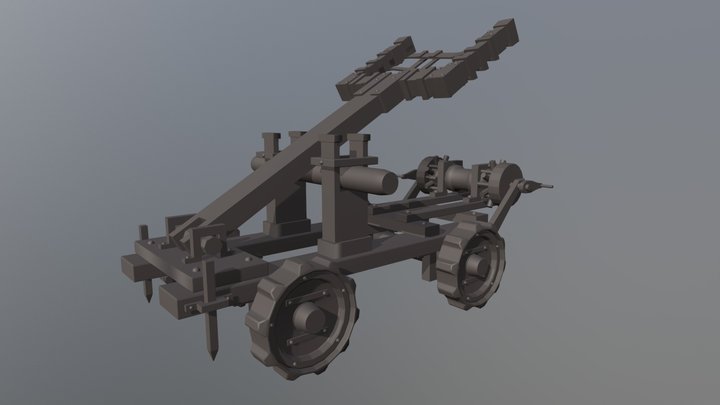 Catapult_V1 (Untextured) 3D Model