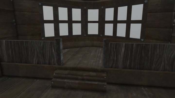 Captains Quarters - Empty Room 3D Model