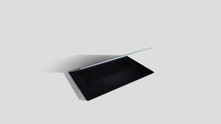 Dell 14 I3 Low Poly Laptop 3D Model