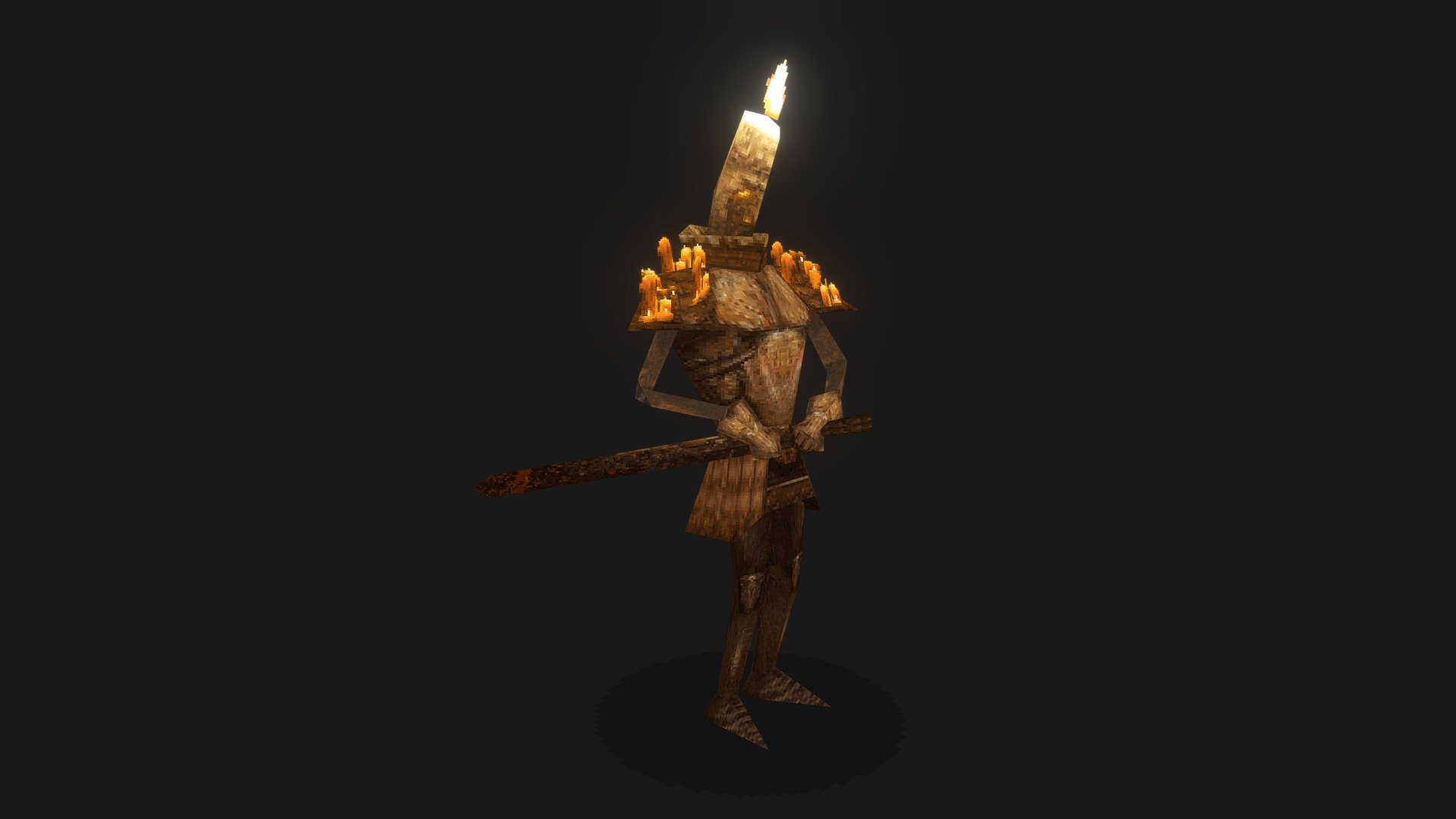 Candle Knight 3D model by WaunMan [5f17595] Sketchfab
