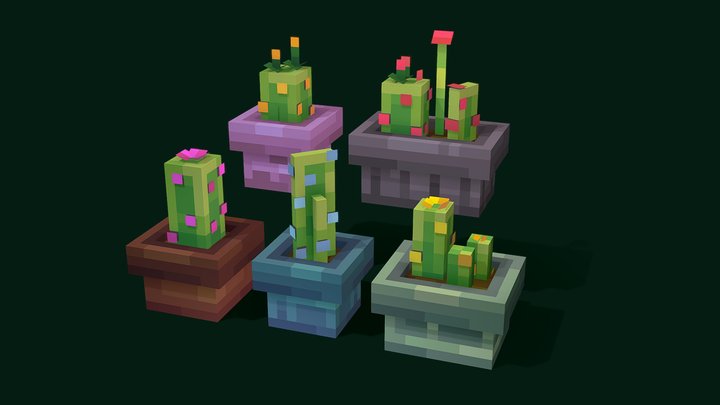 FloweringCacti 3D Model