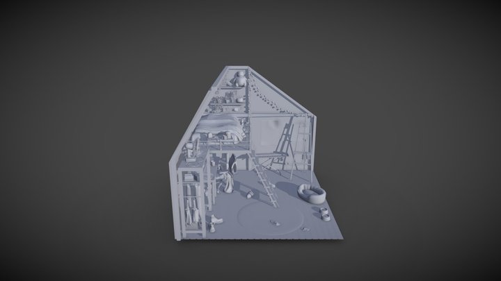 Teenager's Bedroom 3D Model
