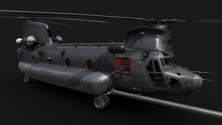 Army Helicopter 3D Model