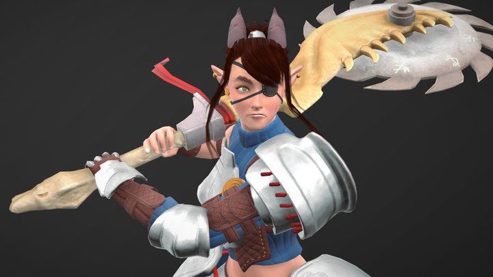 Elowen the Warrior 3D Model