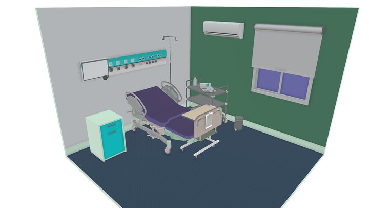 Medical - Equipment - Hospital Bed- 3D Model