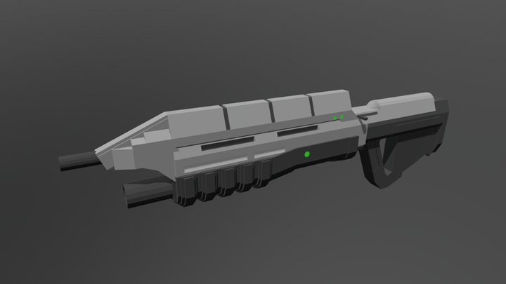 MA5C Assault Rifle (Halo) for Minecraft 3D Model