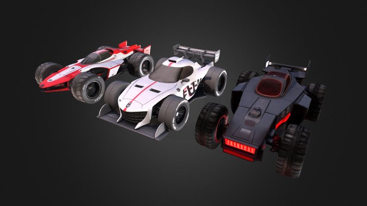 TRELLIS AI_Test67: Racing Car 3D Model