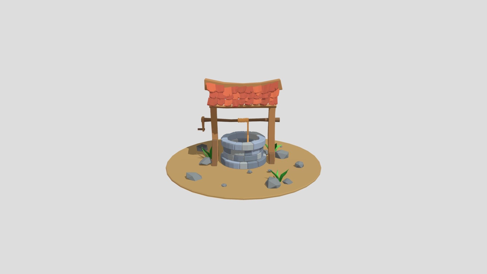 Low Poly Stone Well 3D model by gianesella [5f1f2f1] Sketchfab