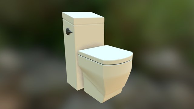 Square Ariel-like Low-Flow Toilet 3D Model