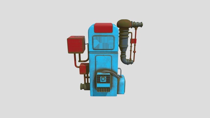 Old Factory Machine 3D Model
