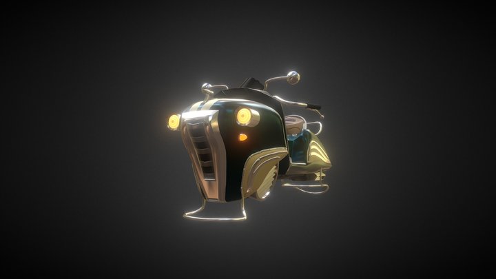 Diesel punk Scooter 3D Model