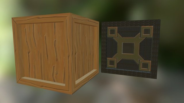 Crate Open 2 Texture Variants 3D Model