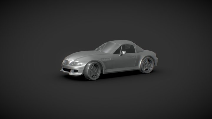 High Poly BMW Z3 3D Model