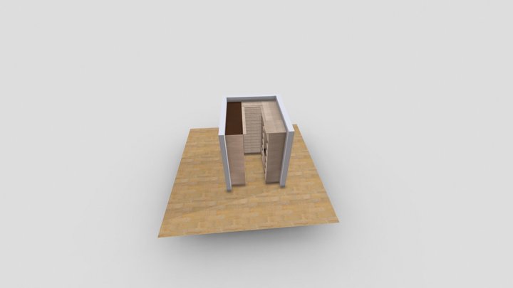 Mueble con zapatera 3D Model
