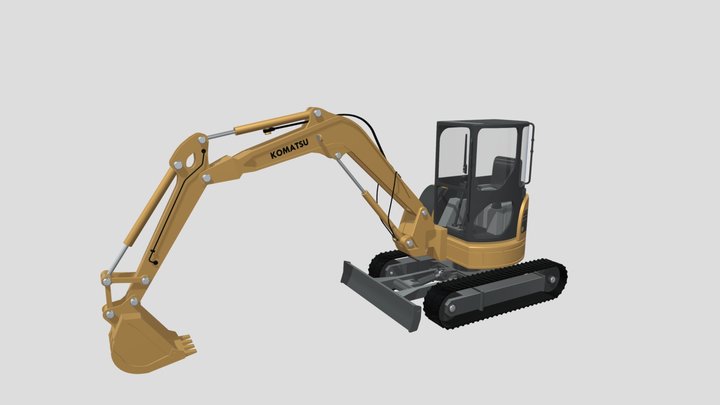 コマツミニショベルPC50MRガレオ 3D Model