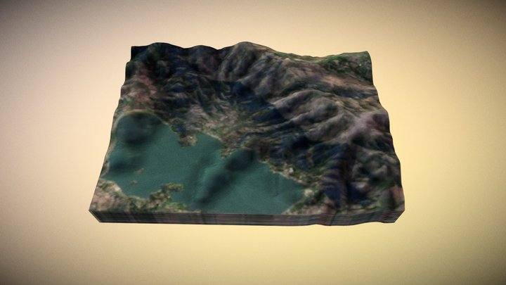 Laguna Aculeo timelapse 2014 to 2021 3D Model