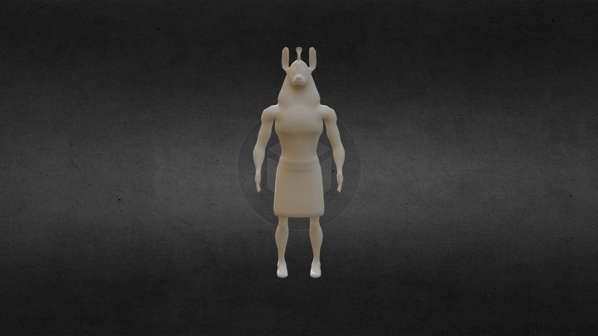 Anubis God Low_Poly