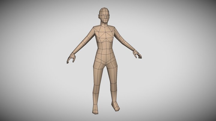 [PS1/PSX/Retro] Female Base (Version 2) 3D Model