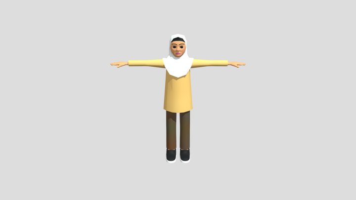 Female Muslim Character1 3D Model