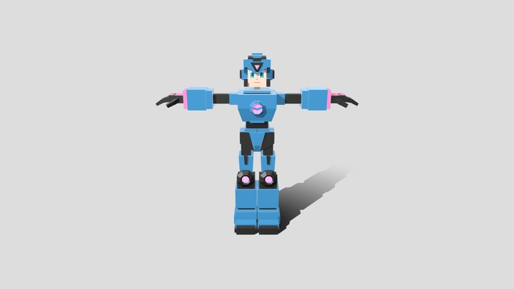 Box_charactor-RockMan 3D Model