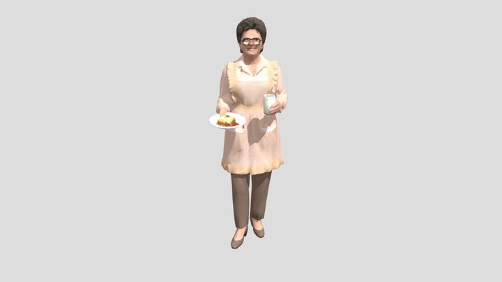 mom serving dinner_obj – Free 3D Model STL