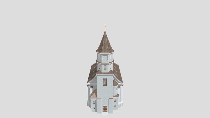 St. Mary's Church, Horadnia (Gothic Revival) 3D Model