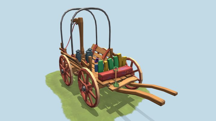 [Student work] My Childhood Cart 3D Model