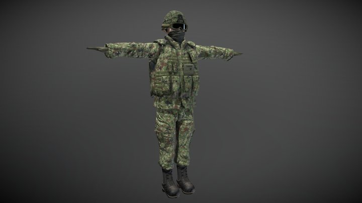JGSDF Soldier 3D Model