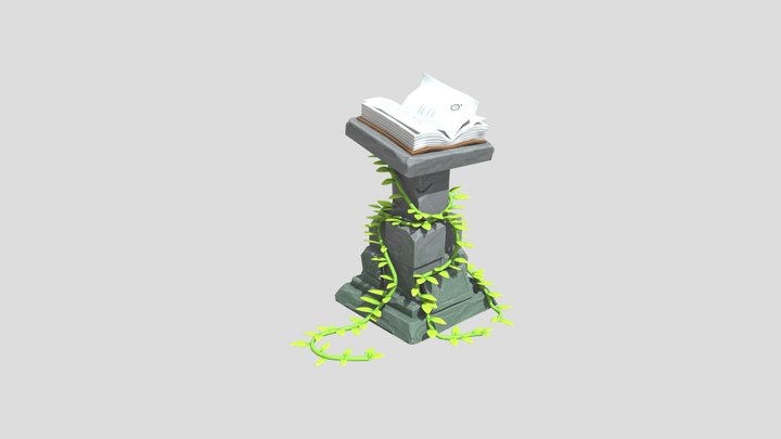Pedestal book 3D Model