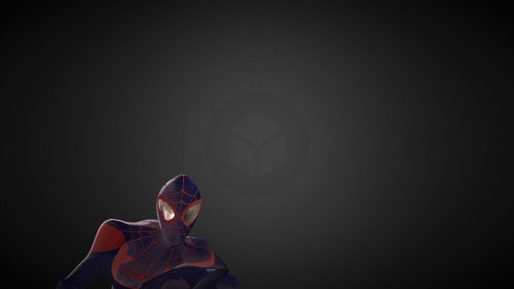 miles morales Low Crawl animation 3D Model