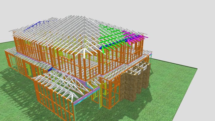 Smartec - Melbourne Townhouse- Steel frame 3D Model
