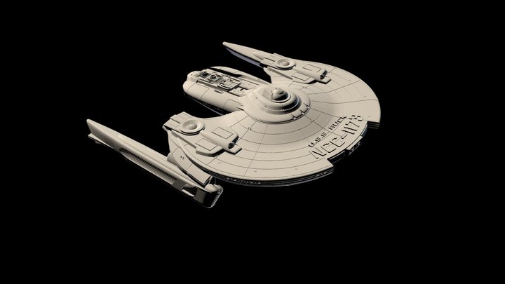 Ruck-Class Starship 3D Model