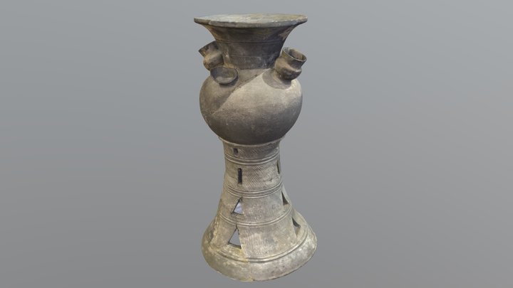 台付子持壺（須恵器） 3D Model