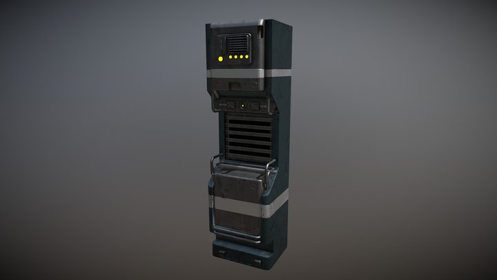 Sci-Fi Pillar 3D Model